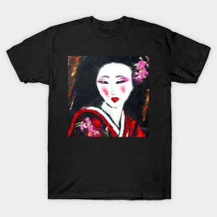 Japanese Geisha Art Painting T-Shirt